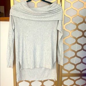 Light Gray Off the Shoulder Sweater